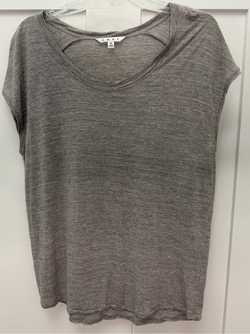 CAbi Heather Gray Cap Sleeve Scoop Neck Tank